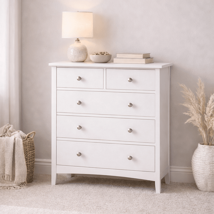 Cômoda Lumo 5 Gavetas Branca