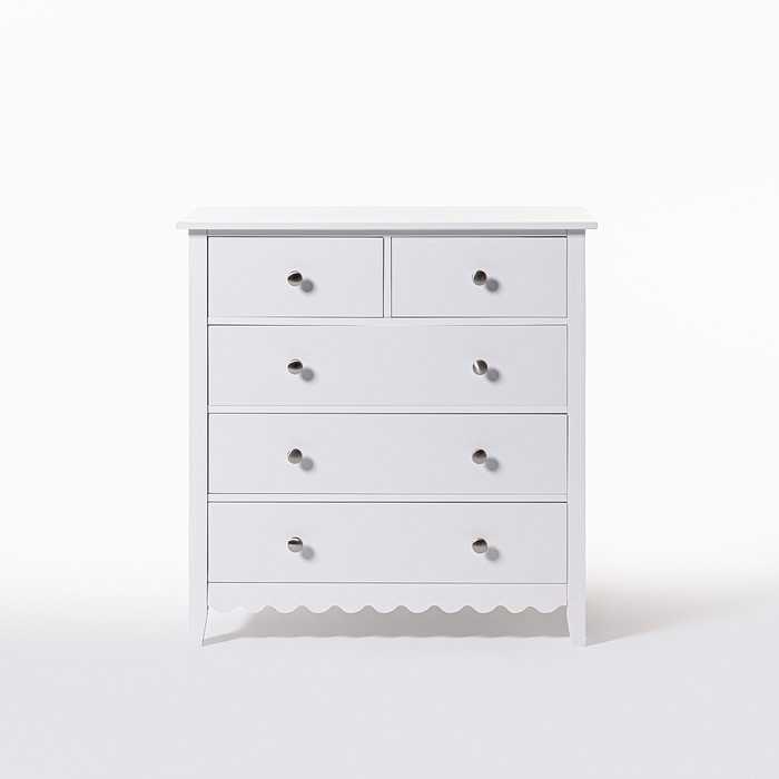 Cômoda Pop 5 Gavetas Branca