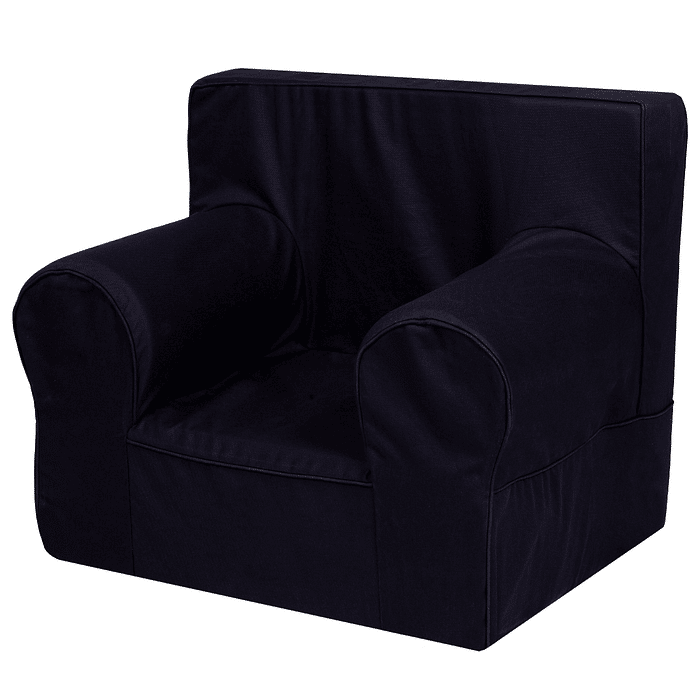 Mini Sofá Poltrona Infantil Azul Marinho de Espuma com Alça de Transporte e Capa Lavável