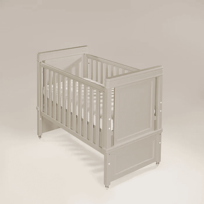 Berço Americano Encanto 2 em 1 de Rodinhas na Cor Bege Classico