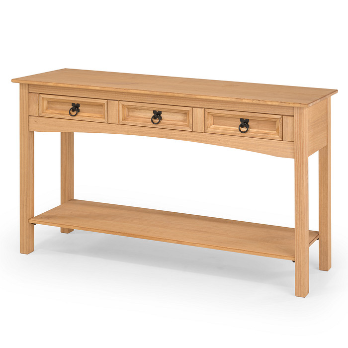 Aparador Madeira Maciça 3 Gavetas e 1 Prateleira 122 cm