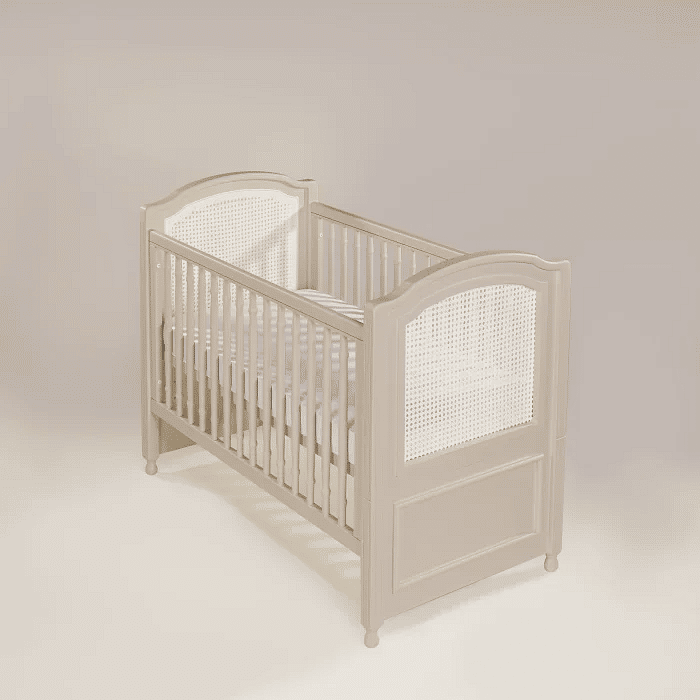 Berço Americano Feliz 2 em 1 Areia com Palha Branca