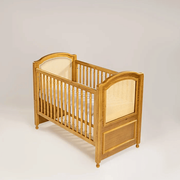 Berço Americano Feliz 2 em 1 Mel com Palha Mel