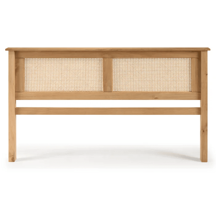 Kit Cabeceira + Cômoda + Mesa de Cabeceira Duas Gaveta de Rattan Nature