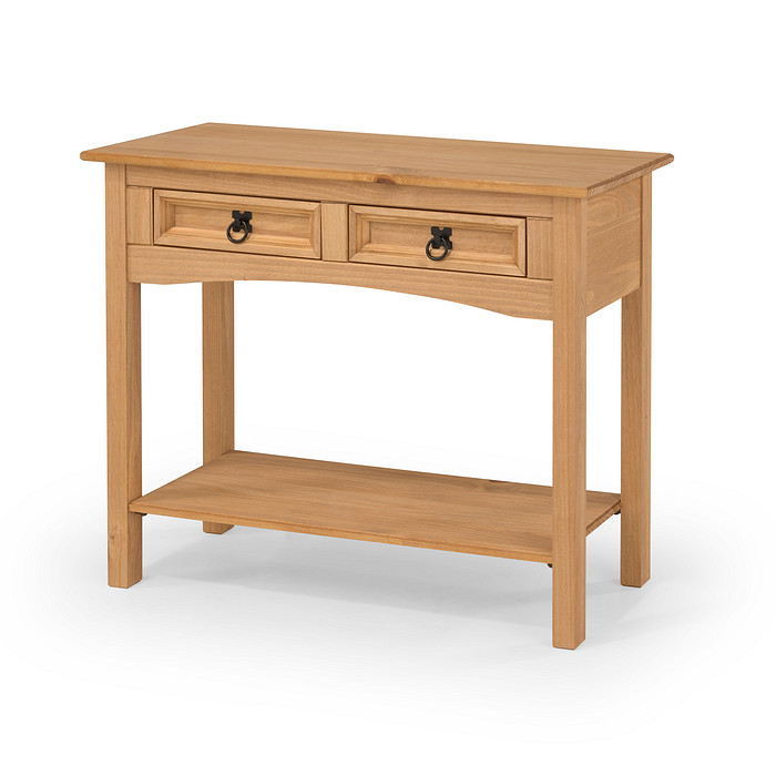 Aparador Madeira Maciça 2 Gavetas e 1 Prateleira 88 cm