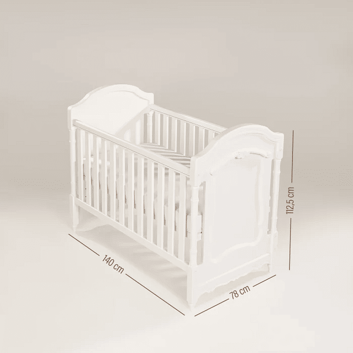 Berço Americano Lilie Clássico 2 em 1 na Cor Space Blue