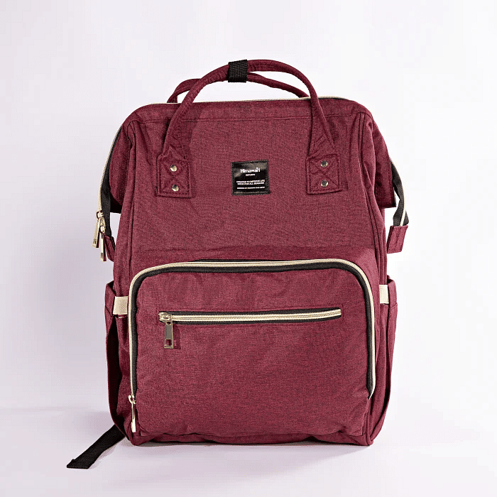 Bolsa Mochila Maternidade Premium Bordô