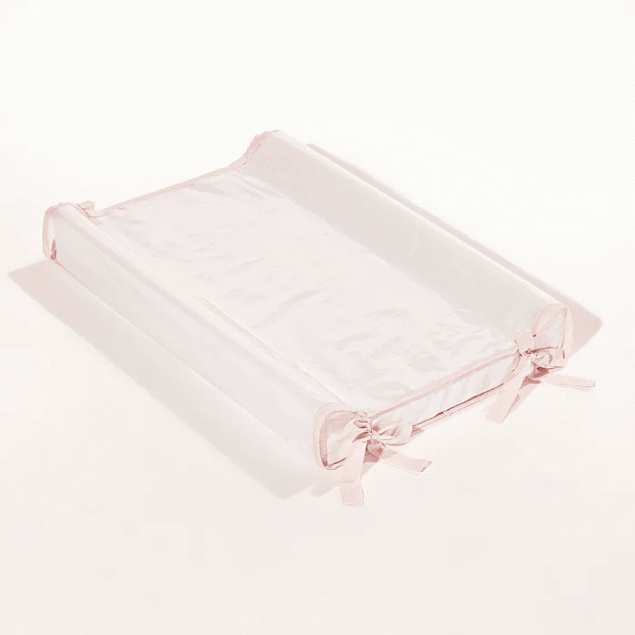 Trocador Rosa em Formato anatômico/concha com Capa Plástica Removível