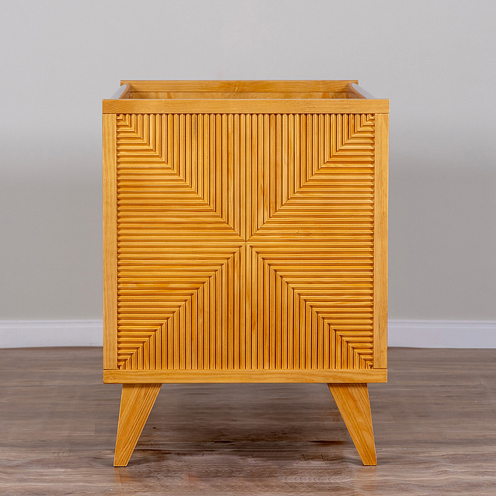 Berço Americano Zig 2 em 1 com Detalhes em Madeira na Cor Mel