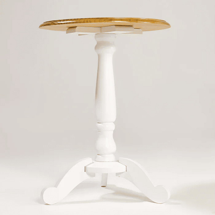 Mesa Redonda Lateral de Apoio Tampo Mel