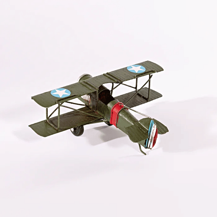 Avião Decorativo Verde