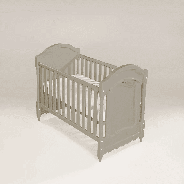 Berço Americano Lilie Clássico 2 em 1 na Cor Fendi Foggy