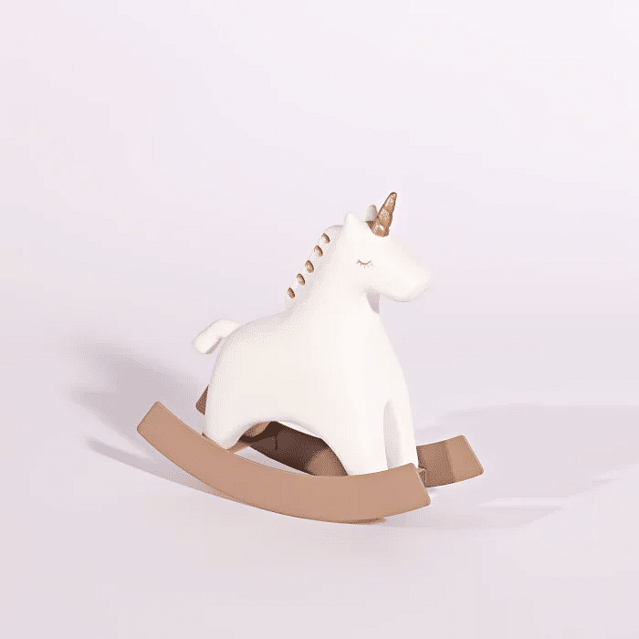 Unicórnio Branco Decorativo Quarto Bebê