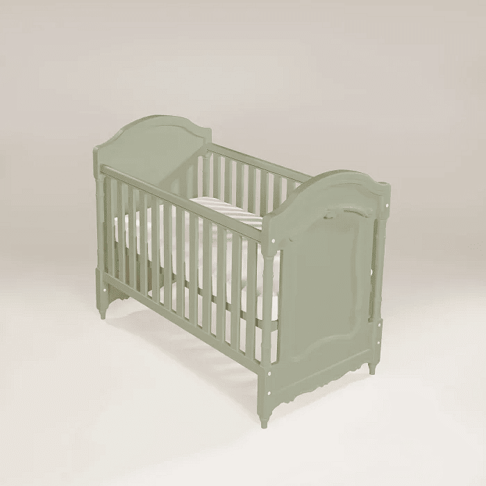 Berço Americano Lilie Clássico 2 em 1 na Cor Verde Pistache