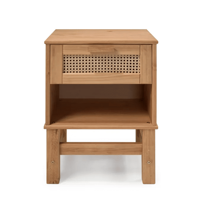 Mesa de Cabeceira Nature Rattan Gaveta e Nicho