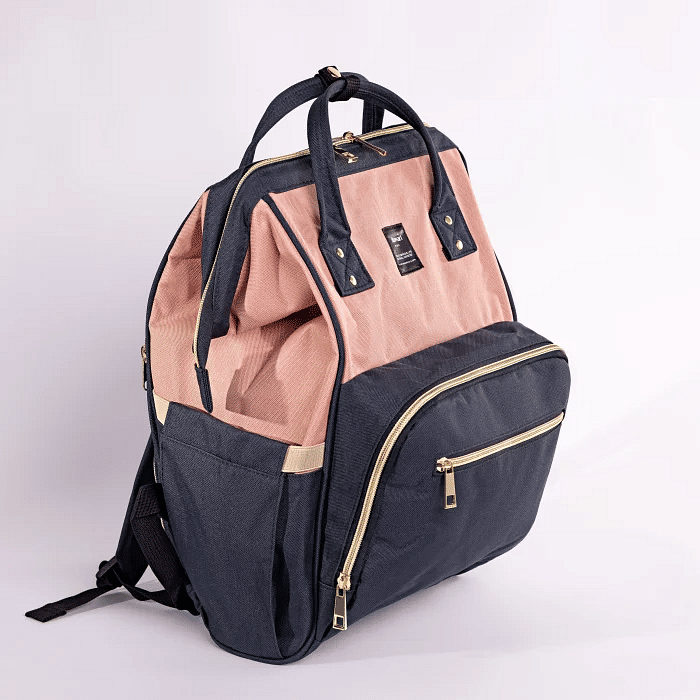 Bolsa Mochila Maternidade Premium Azul e Rosa