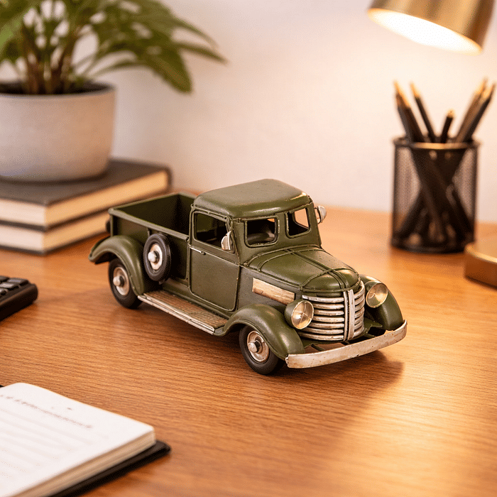 Miniatura de Caminhonete Metálica Verde