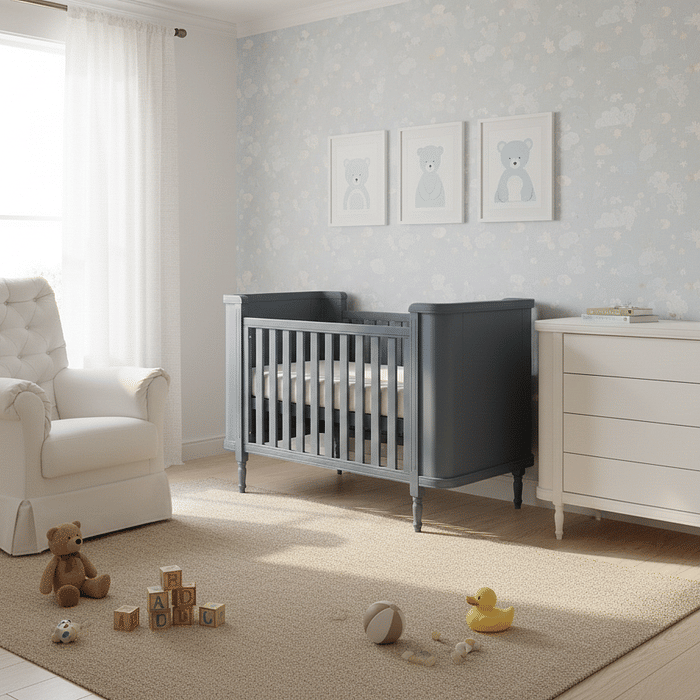 Berço Americano Toy 2 em 1 na Cor Space Blue