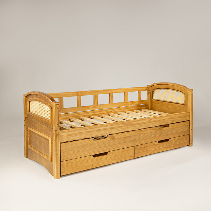 Sofá Cama com Cama Auxiliar Feliz Mel