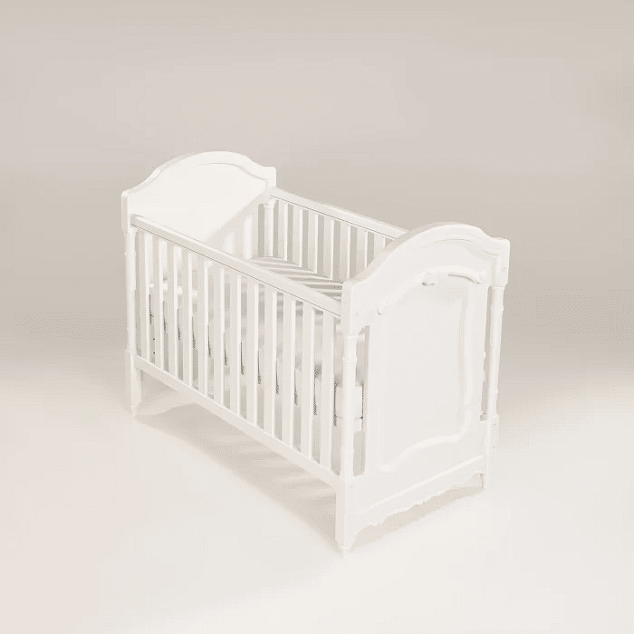 Berço Americano Lilie Clássico 2 em 1 Branco Fosco