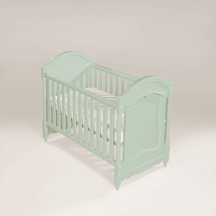 Berço Americano Lilie Clássico 2 em 1 na Cor Verde Menta