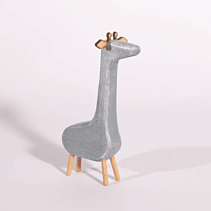 Girafa Decorativa de Pedra Safari Quarto de Bebê