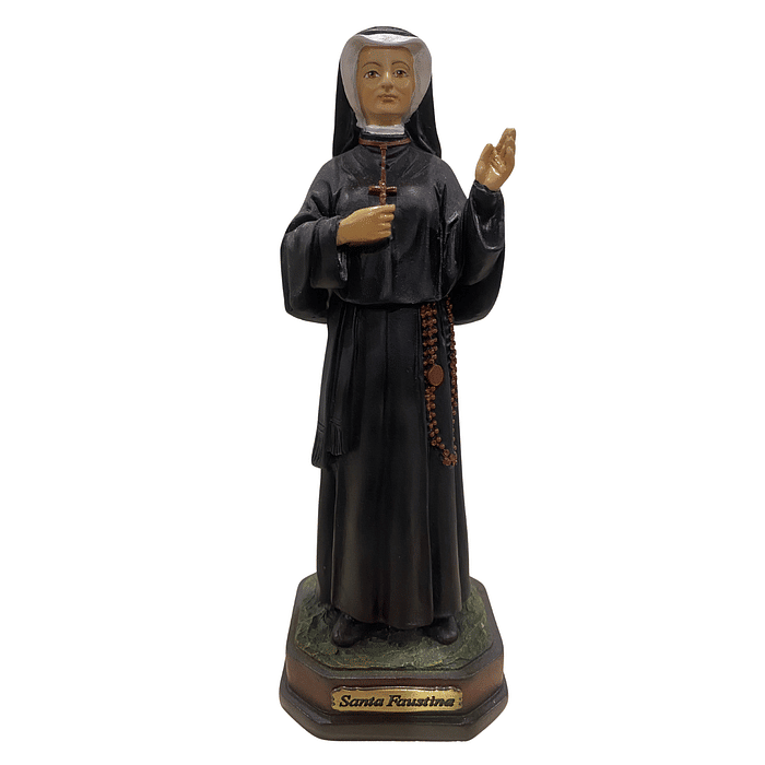 Imagem de Santa Faustina de Resina 21 cm