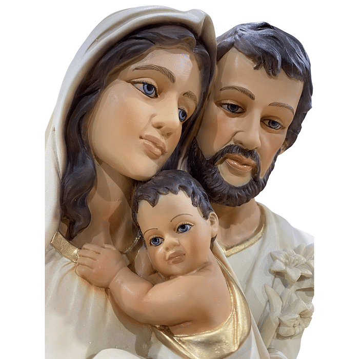 Imagem da Sagrada Família Busto de Resina 23 cm
