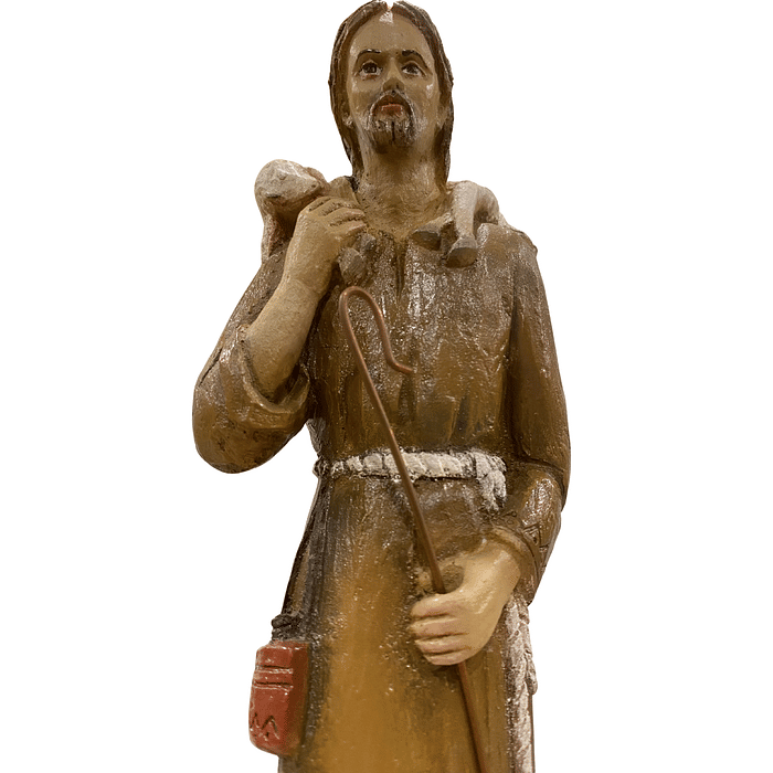 Imagem de Jesus Bom Pastor de Madeira 30 cm