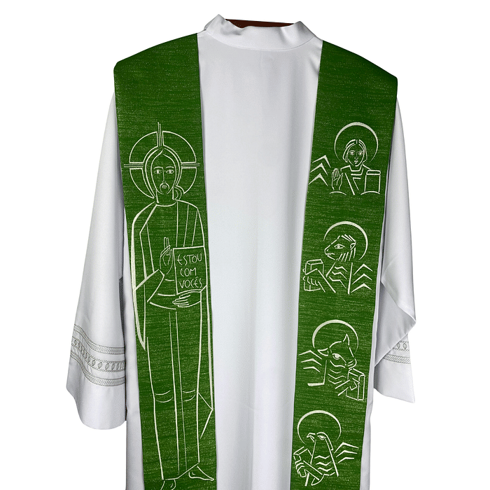 Estola Sacerdotal Bordada Tamanho M