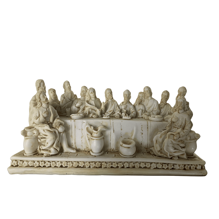 Imagem da Santa Ceia Pó de Mármore 15 cm