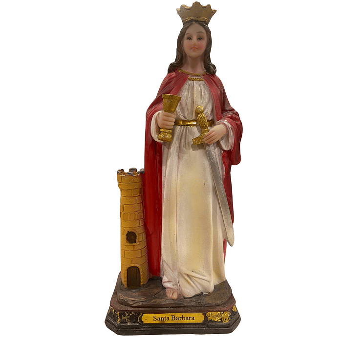 Imagem de Santa Bárbara de Resina 20 cm