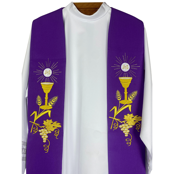 Estola Sacerdotal Bordada Tamanho M