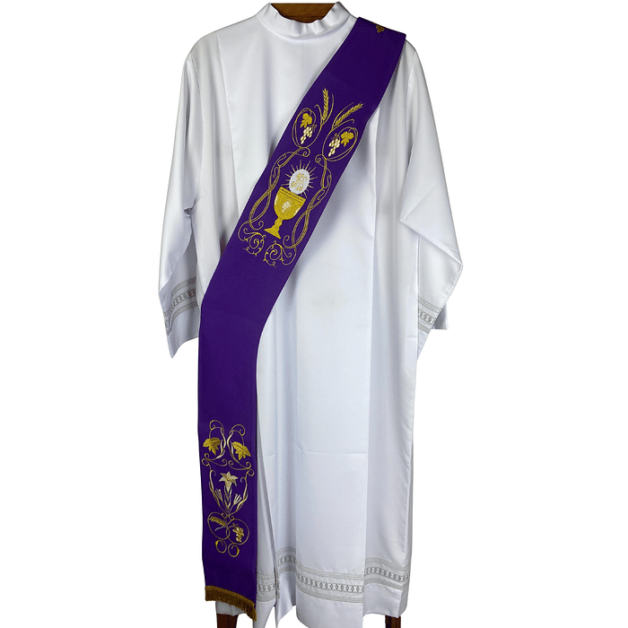 Estola Diaconal Bordada Tamanho M