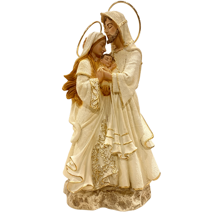 Imagem da Sagrada Família de Resina 22 cm