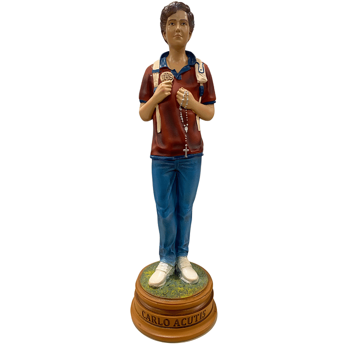 Imagem do Beato Carlo Acutis de Resina 33 cm