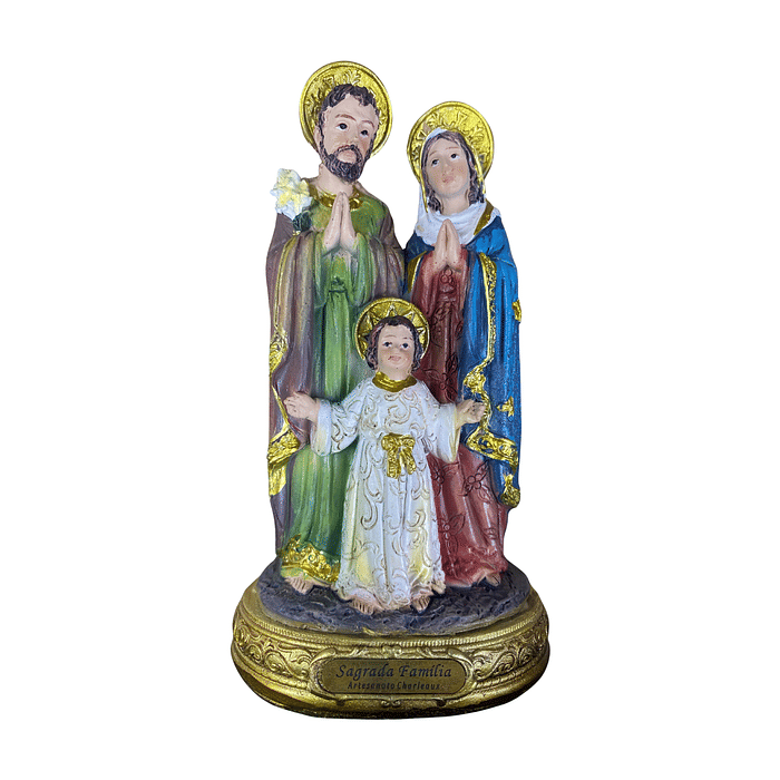 Imagem da Sagrada Família Resina Importada 13 cm