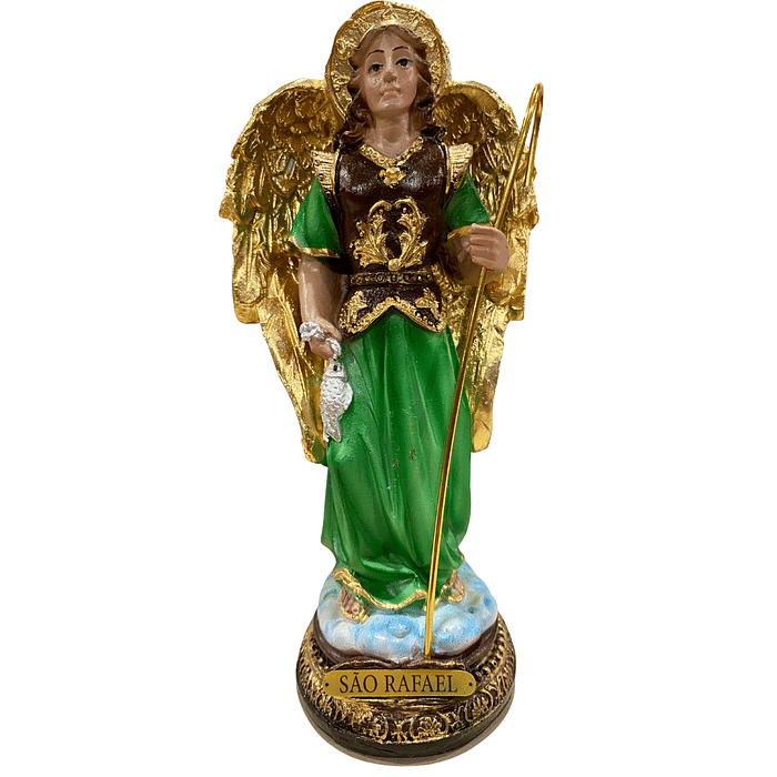 Imagem de São Rafael Arcanjo de Resina 15 cm