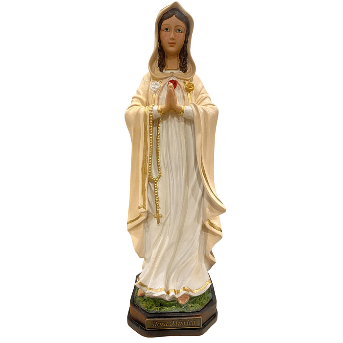 Imagem de N Sra da Rosa Mística de Resina 30 cm