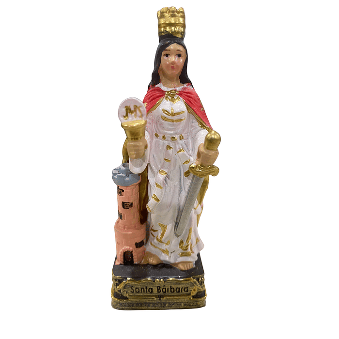 Imagem de Santa Bárbara de Resina 10 cm