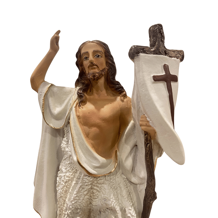 Imagem de Jesus Ressuscitado de Resina 20 cm