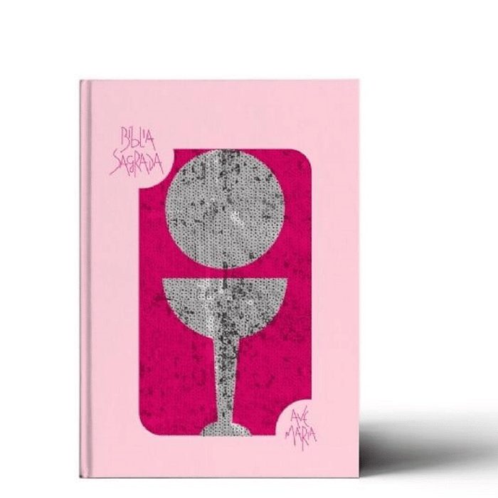 Bíblia Sagrada com Lantejoula - Rosa
