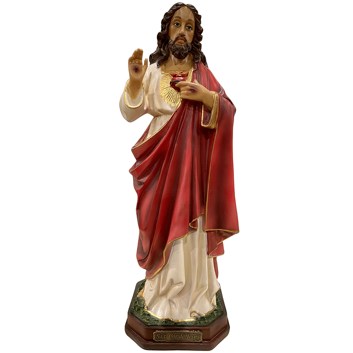 Imagem do Sagrado Coração de Jesus de Resina 37 cm