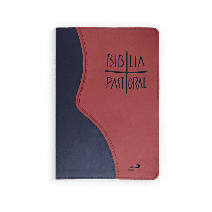 Bíblia Pastoral - Zíper - Media - Vinho/Azul