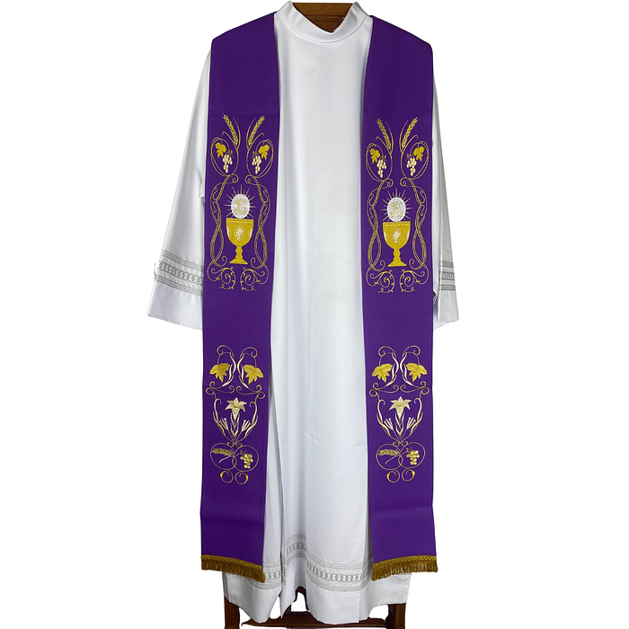 Estola Sacerdotal Bordada Tamanho M