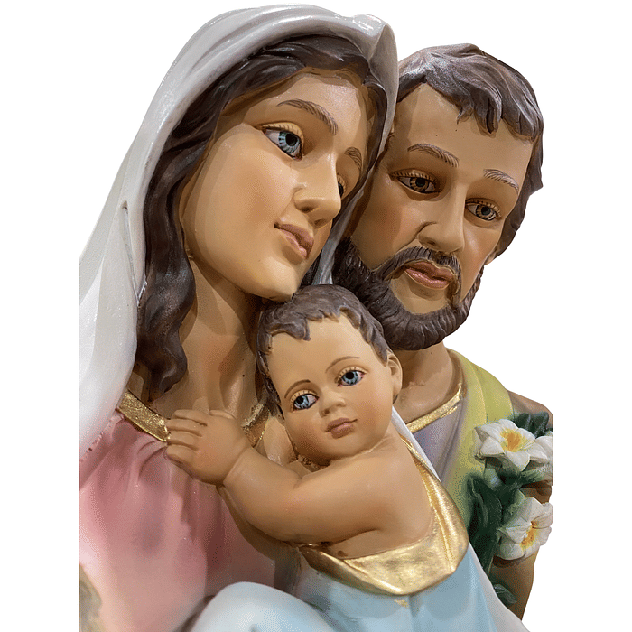 Imagem da Sagrada Família Busto de Resina 23 cm