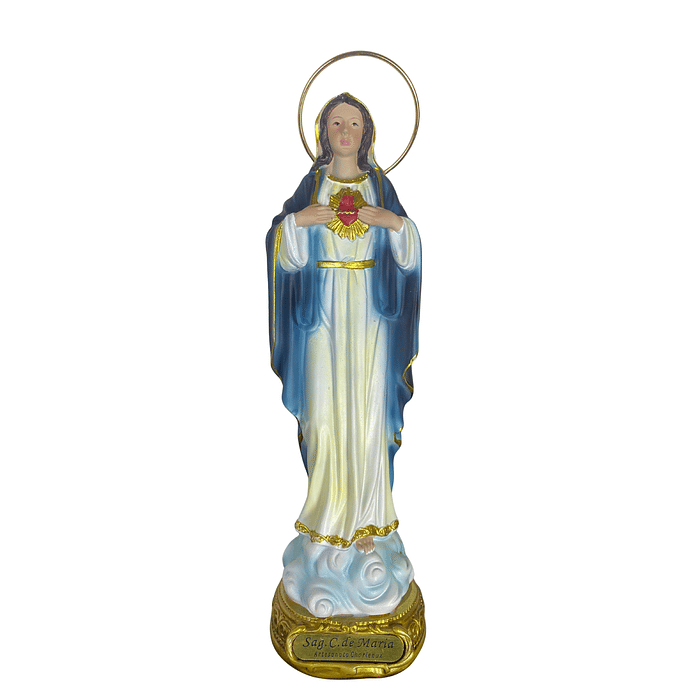 Imagem de Sagrado Coração de Maria de Resina 20cm