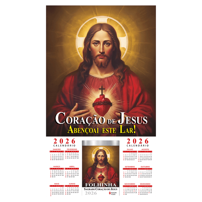 Folhinha Sagrado Coração de Jesus 2026
