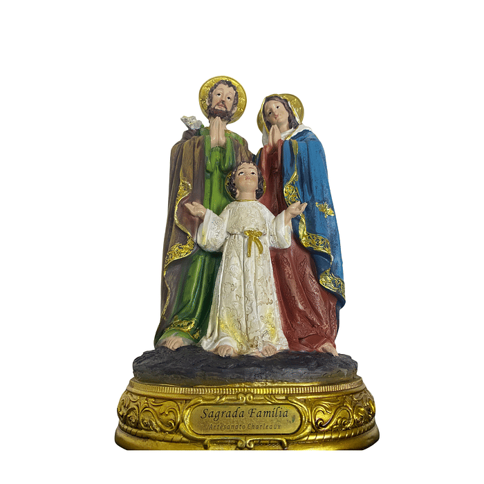 Imagem da Sagrada Família Resina importada 30 cm