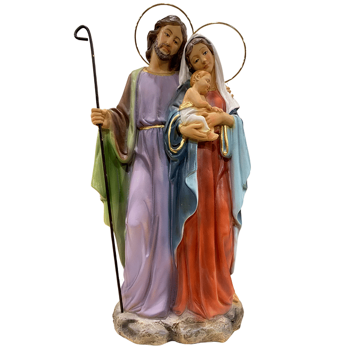 Imagem da Sagrada Familia de Resina 31 cm